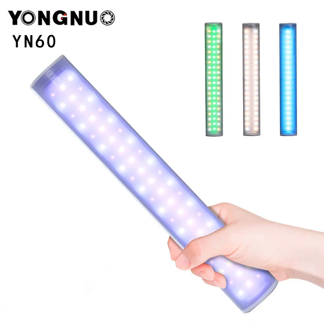 YN60 Светодиодный светильник YONGNUO YN60 Pro 3200-5500K RGB со встроенным аккумулятором 5200 мАч для цифровой зеркальной фотокамеры, светильник ing для Nikon Canon sony - Цвет: YN60