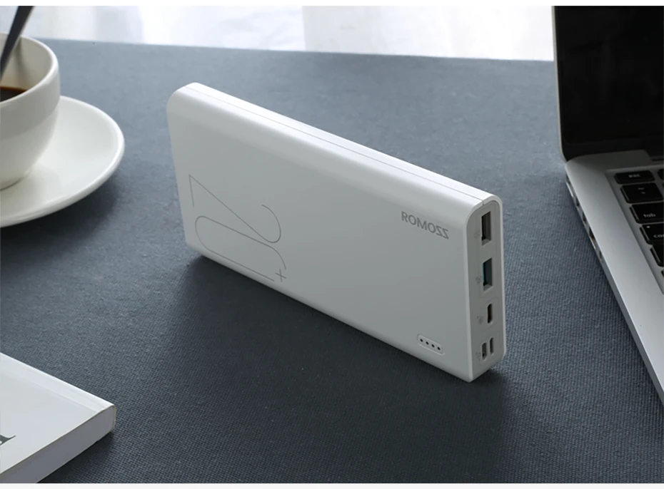 ROMOSS Sense 6+ power Bank 20000 мАч портативный внешний аккумулятор с QC3.0 двухсторонняя Быстрая зарядка для телефонов и планшетов