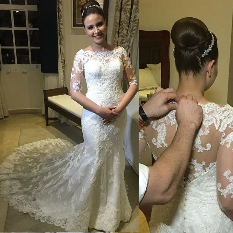 2019 сексуальное рыбий хвост свадебное платье кружева с аппликацией