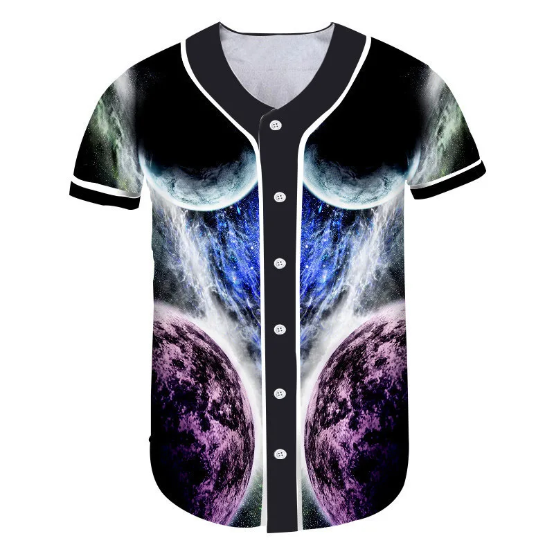 OGKB Новое поступление Женская 3d футболка унисекс летние топы с принтом планеты