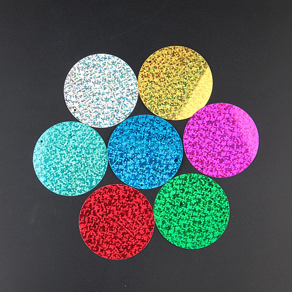 Laser Mix color 1hol Блестки 50 мм Лазерная большая круглая свободная голограмма блестка швейное украшение Свадебное Ремесло для женщин DIY аксессуары для одежды 20 г - Цвет: Laser Mix color 1hol