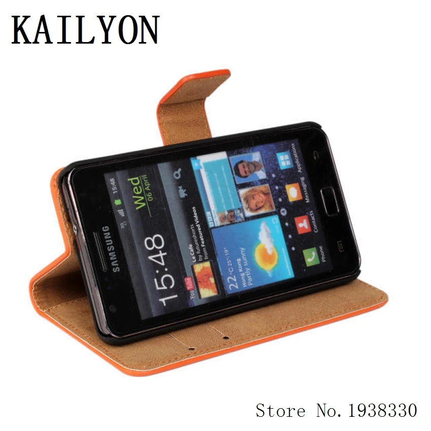 KAILYON чехол из натуральной кожи для Samsung Galaxy S2 I9100 Роскошный кошелек с откидной