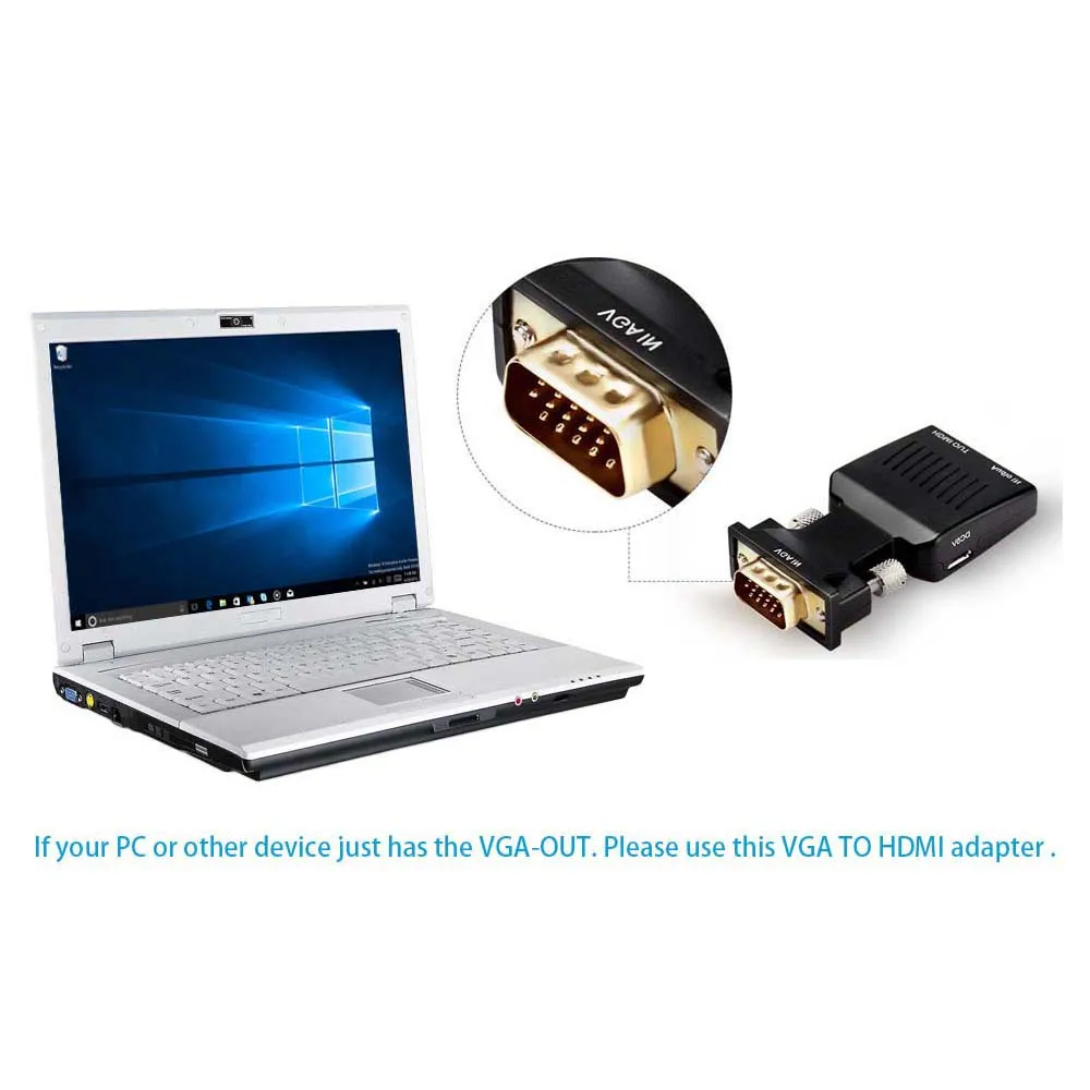 구매 MEASY-무선 비디오 전송 시스템 송신기 및 수신기, W2H H303 + VGA TO HDMI, 60GHz, 지연 없음