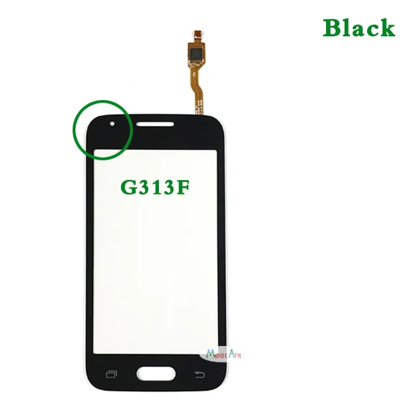 G313F Black Для samsung Galaxy DUOS Ace 4 G313 G313F G313H или G316 G316H G316F сенсорный экран дигитайзер сенсор внешняя стеклянная панель объектива - Цвет: G313F Black