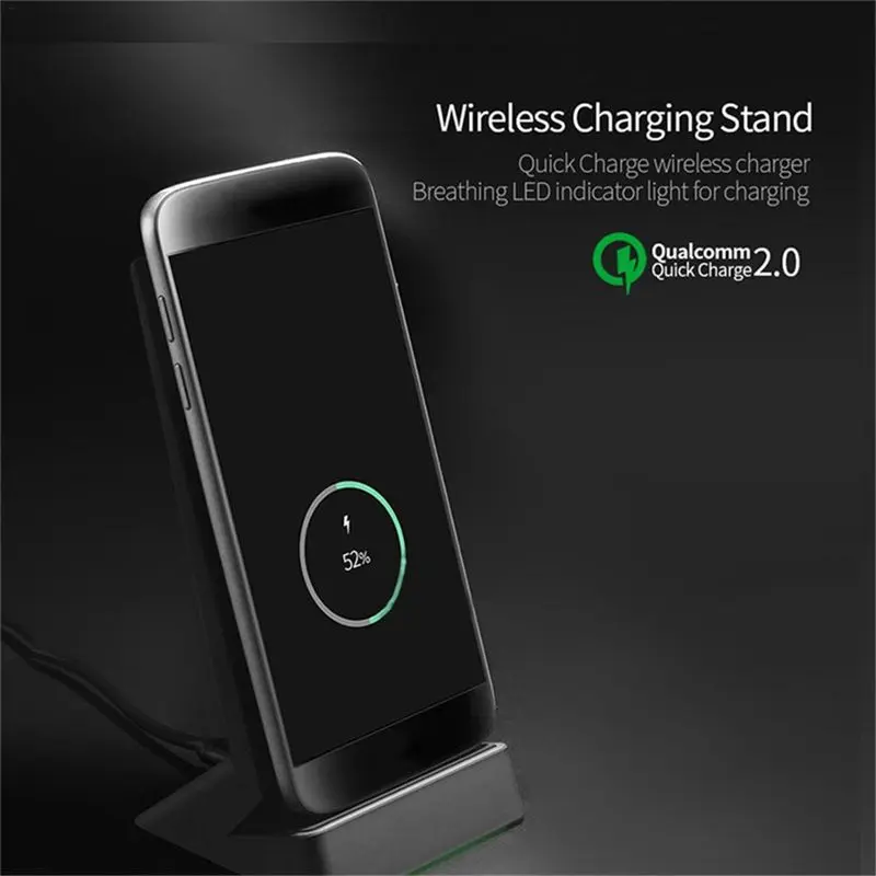 Qi Fast Charging Wireless W9 Quick Stand 2.0 5V/2A 9V/1.67A For Iphone 8 10 X Samsung S6 S7 S8 S8+ | Электроника