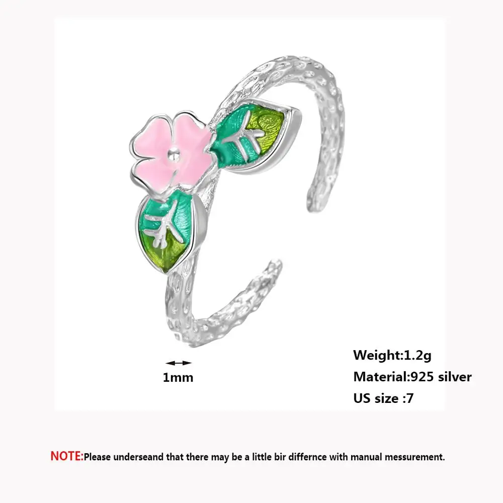 Чандлер многоцветный эмаль цветок кольца Открытый регулируемый Русалка кольцо
