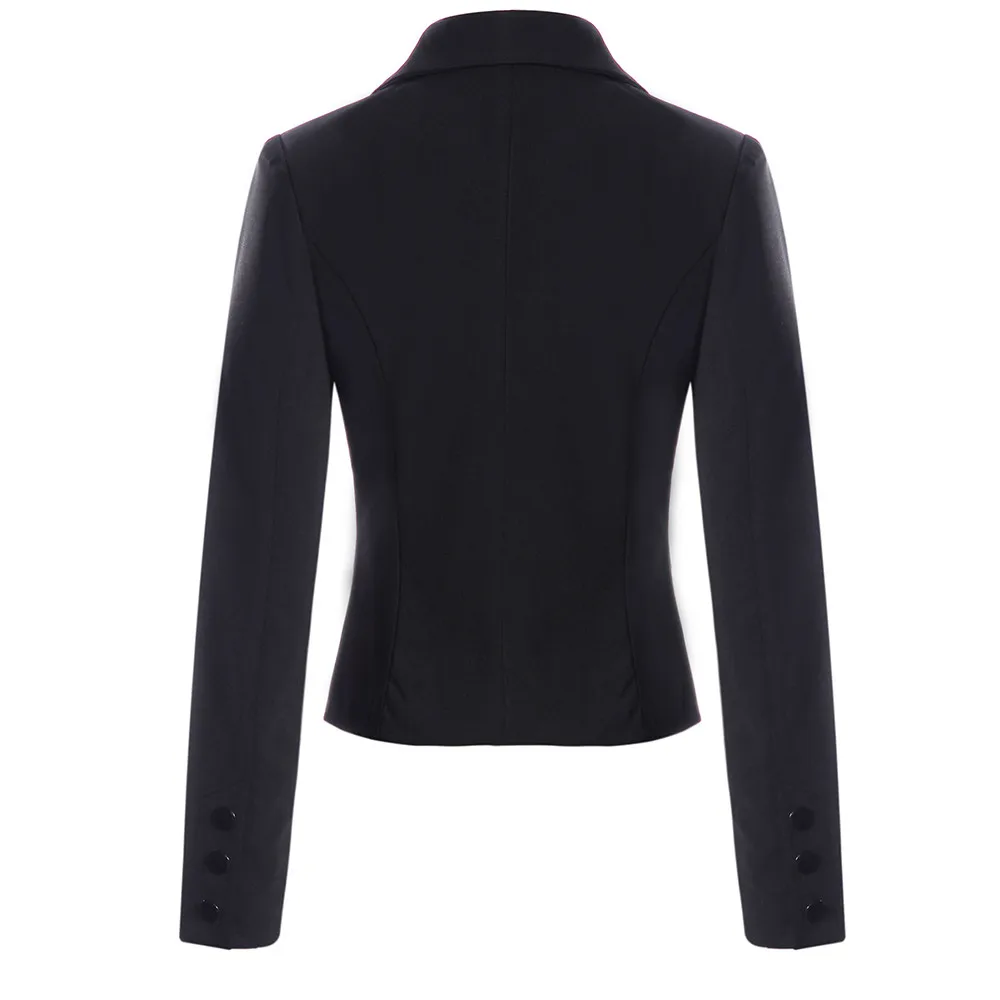 JAYCOSIN Женская куртка блейзеры женский сплошной цвет две кнопки карман Slim Fit маленький костюм пальто офисная куртка повседневные Топы блейзер