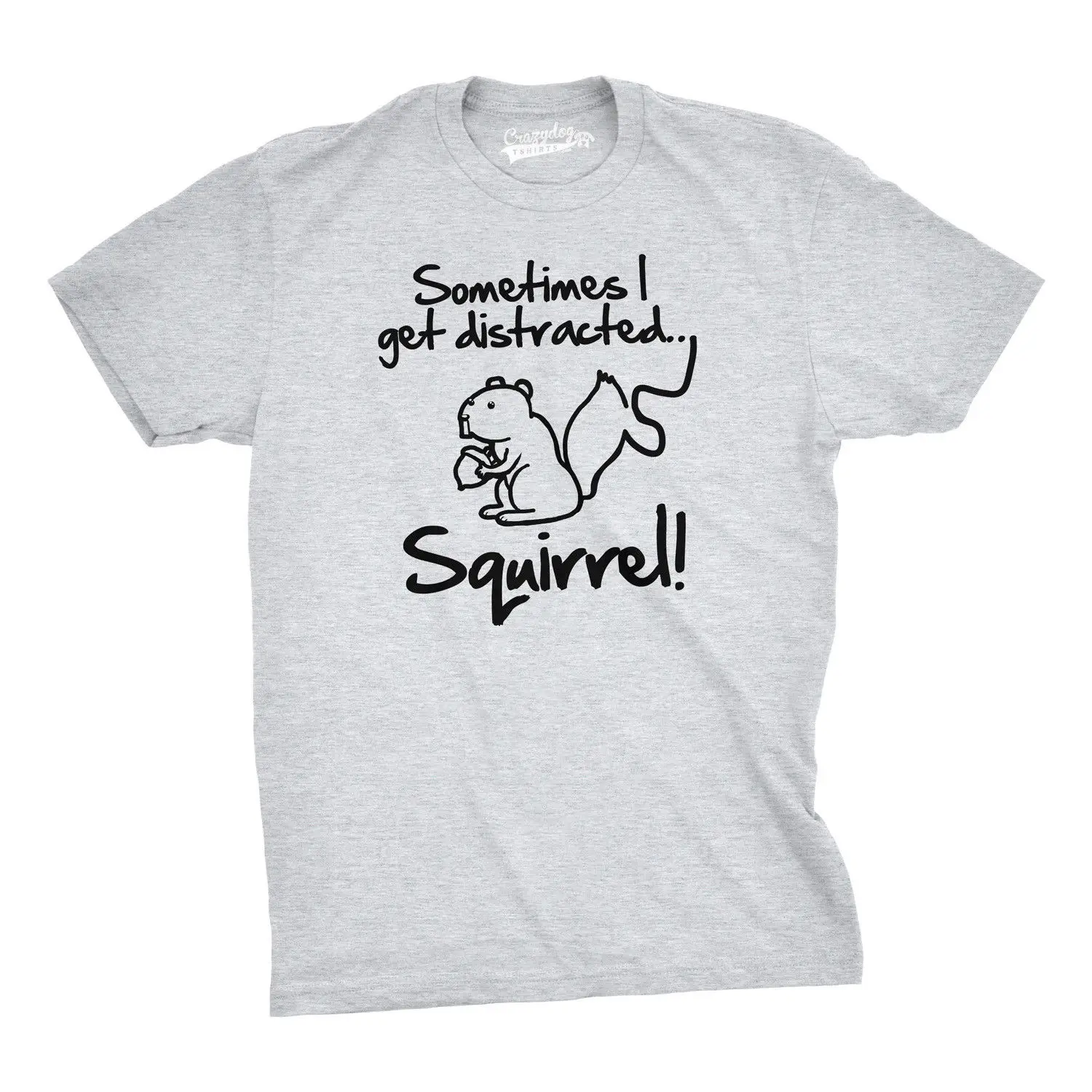 Иногда я отвлекаюсь белка футболка забавная рубашка с животным Новая модная