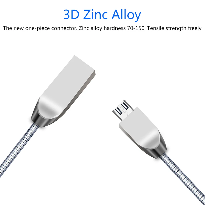 PECHAM 2.4A быстрое зарядное устройство Металлический Micro USB кабель для iPhone 6 samsung s6 s5 Meizu мобильный телефон кабель для зарядки данных Micro USB кабель