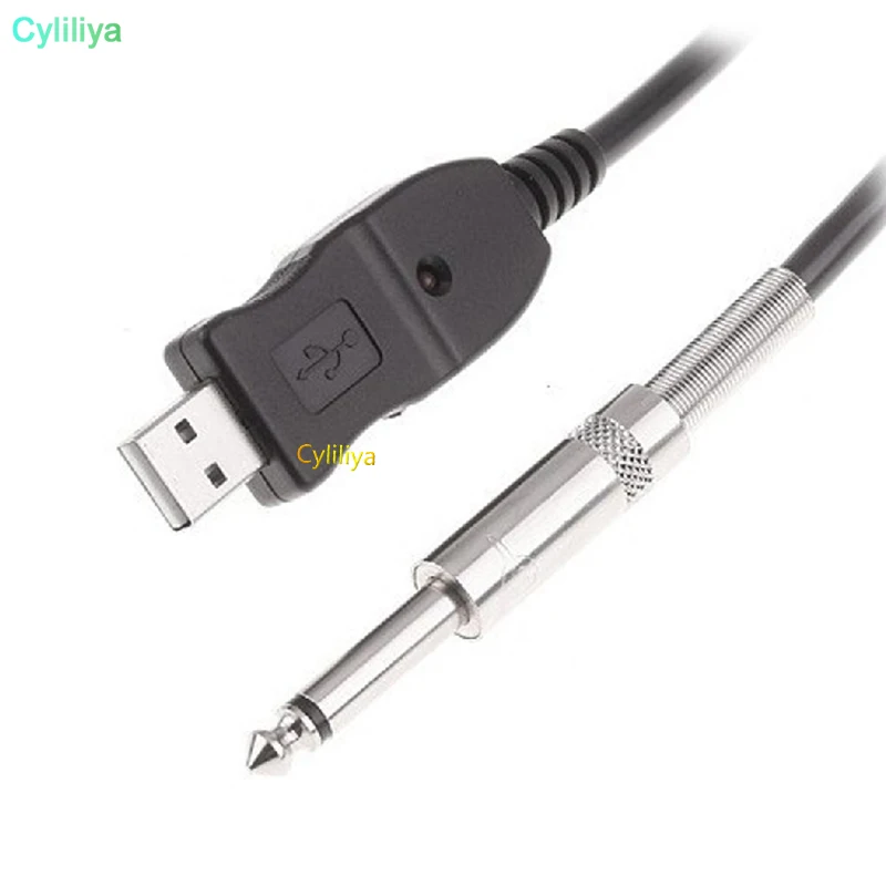 Dhl или fedex 20 шт. гитарный бас 1/4 6 3 мм к USB соединение интерфейса ПК аудио адаптер