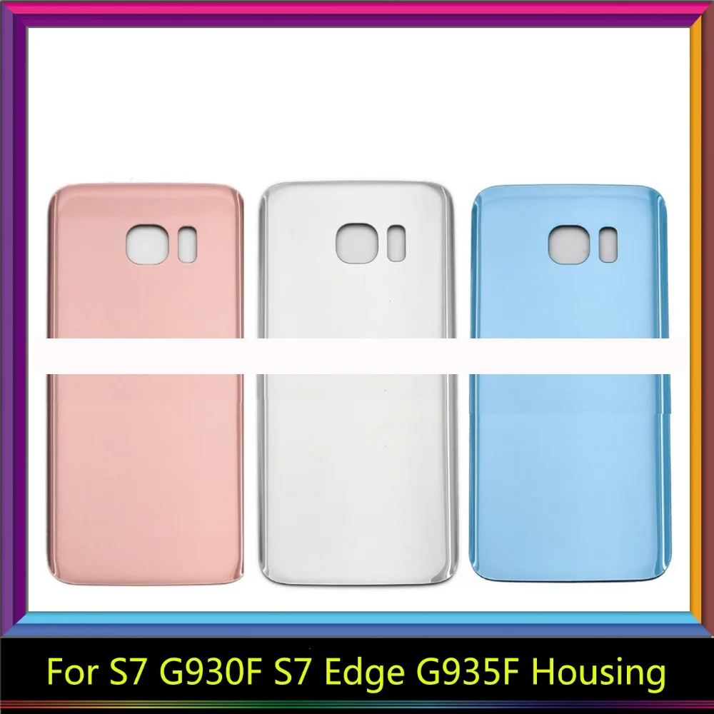 10 шт./лот для samsung Galaxy S7 G930F край G935F Корпус Батарея крышка отсека задняя корпуса