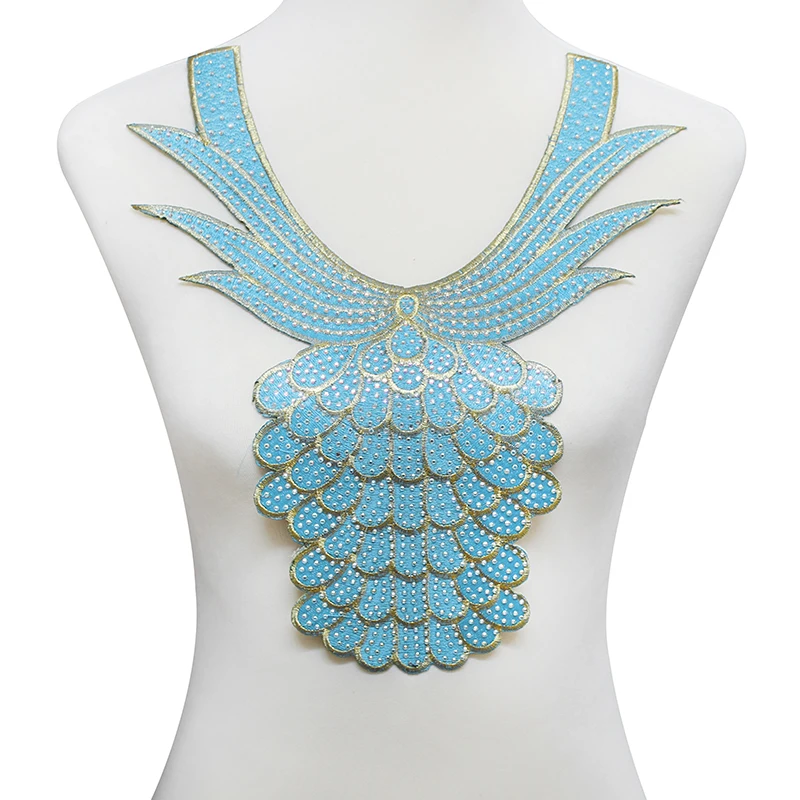 5 шт. бисерные Стразы кружевной воротник аппликация Железо на заплатках Кружева