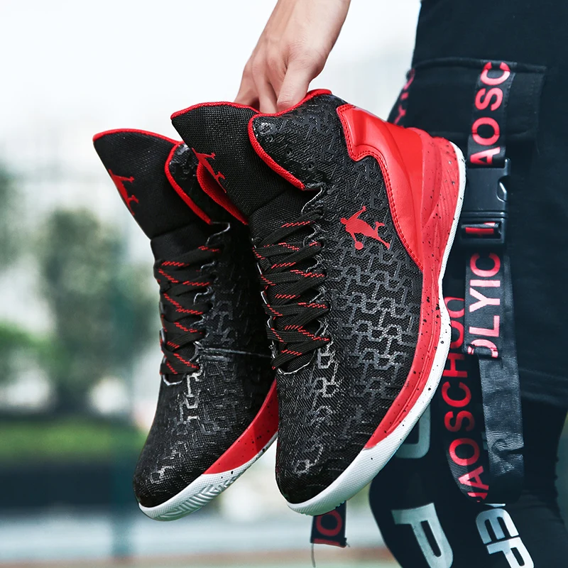 Мужские баскетбольные кроссовки Jordan с высоким берцем амортизирующий светильник