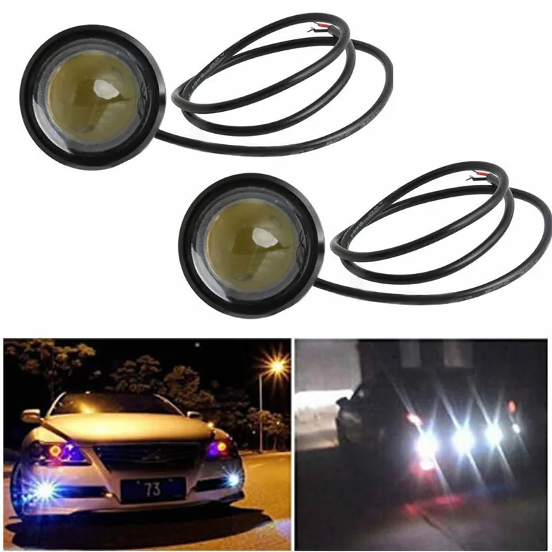 

2pcs/set 15W LED Eagle Eye Car Fog DRL Daytime Running Light Tail Backup Lamp