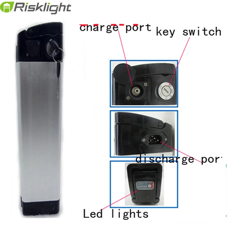 Батарея для электровелосипеда 48 в 1000 Вт В 20ач 10ач 15ач серебряные рыбные батареи