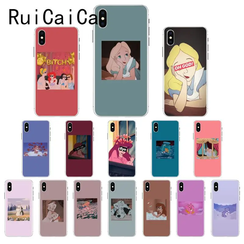 Ruicaica Принцесса Ариэль Алиса мультфильм модный медведь Бегемот чехол для