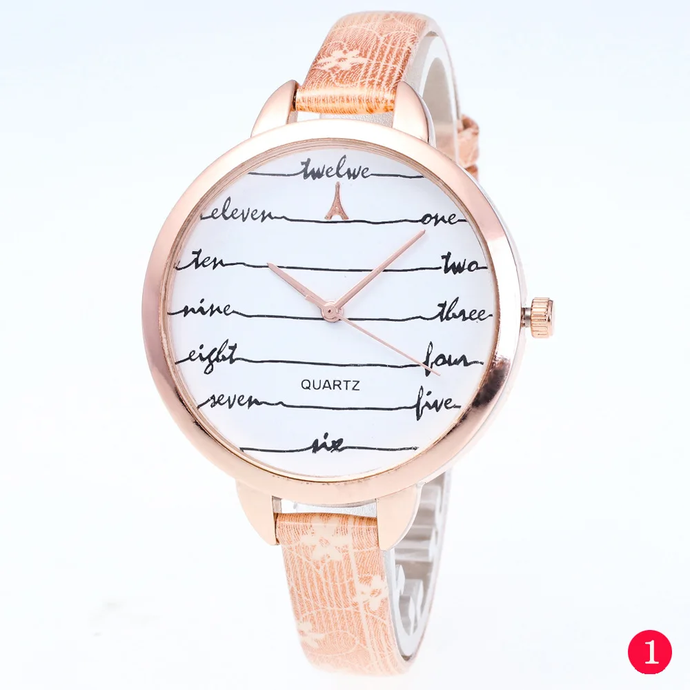 Женские часы с простым циферблатом бахромой студенческие цифровые кожаным