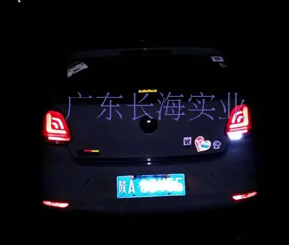 KOWELL стайлинга автомобилей для VW POLO задних сигнальных огней, 2010 2011 2012 2013- задние фонари светодиодный задний фонарь светодиодный DRL+ тормоз+ Парк+ сигнала
