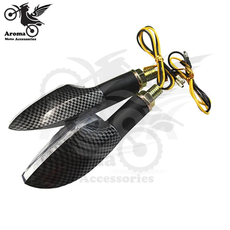 hot carbon fibre color motorcycle accessories motorbike turn signal light for KTM LED motocross indicator dirt pit bike flashers |
