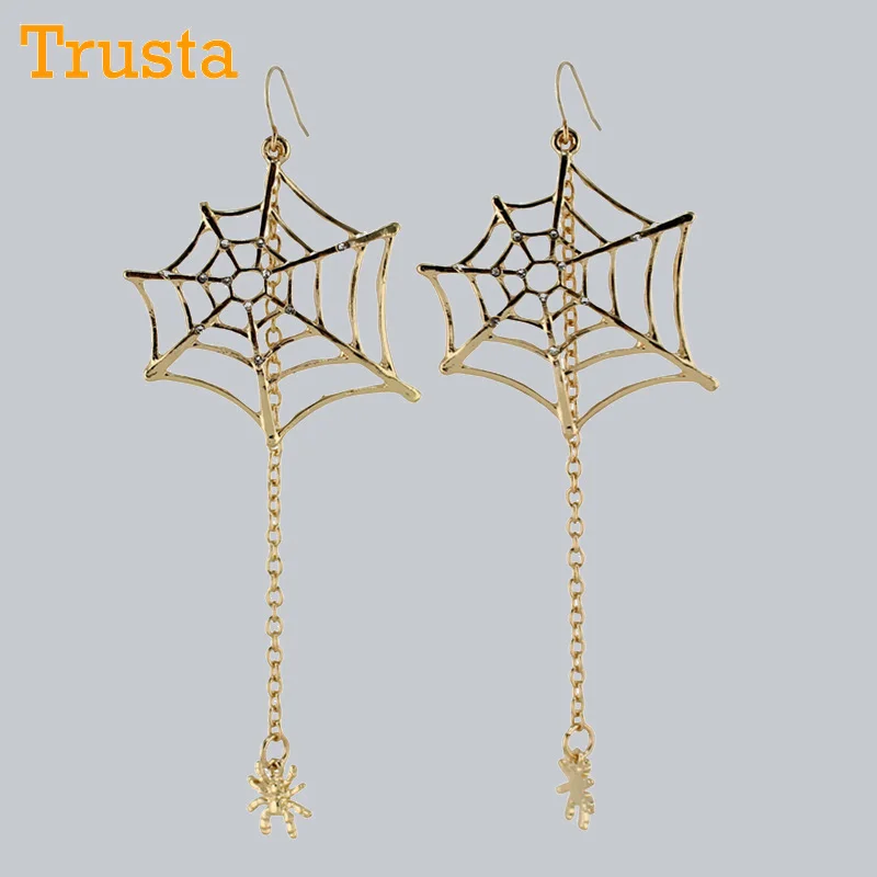 Trusta Лидер продаж Модные ювелирные изделия золотые серебряные черные пауки 3 5