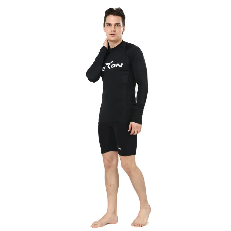 Realon Rashguard черные мужские футболки для плавания для мужчин и женщин Basic Sin солнцезащитный чехол для пляжа