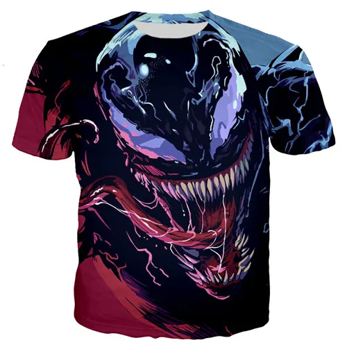 PLstar Cosmos Venom 3D футболка с черепом детская одежда г., для мальчиков, детей, Человек-паук супергерой, крутая футболка Топы с принтом фильма, футболка без выцветания - Цвет: kids t shirt