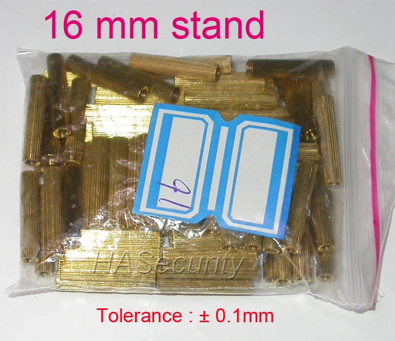 16 мм (100 шт.) Латунная подставка/скоба/дырокол для камеры безопасности монтажный