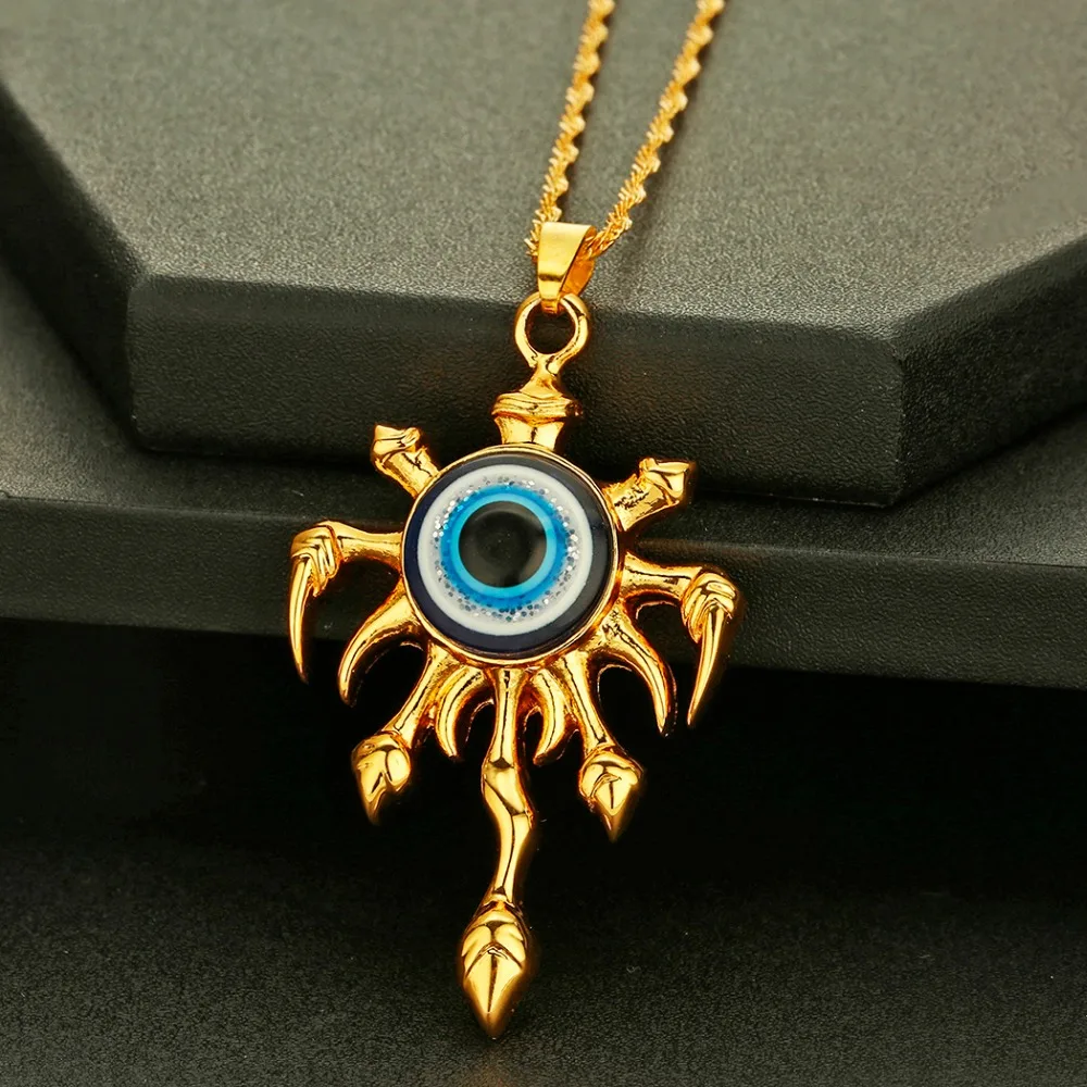 CHENGXUN ожерелье с кулоном в виде сглаза золотого цвета длинная цепочка ожерелья