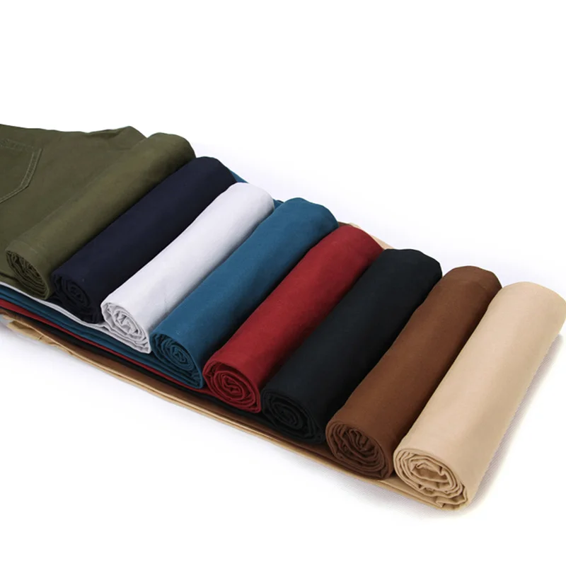 

New Arrival Fashion Men Business Casual Pants Cotton Slim Straight Trousers Spring Summer Long Pants