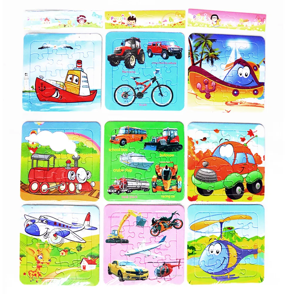 9 шт./лот бумажные Пазлы для детей детские игрушки принцесс Маша и Медведь