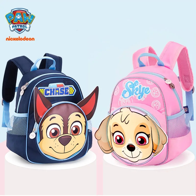 1 Pc Paw Patrol Backpack for Kids Waterproof Skye Marshall Chase Rubble School Knapsack Figures Children Plush Bag Kindergarten image 2