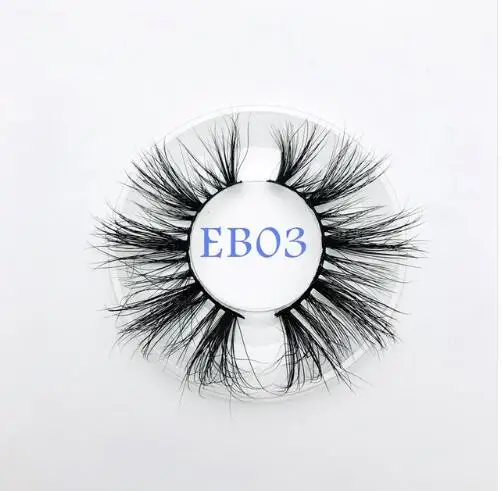 EB03 Новое поступление норковые ресницы 25 мм натуральные длинные 3D норковые полосы меховые ресницы ручной работы цена - Цвет: EB03