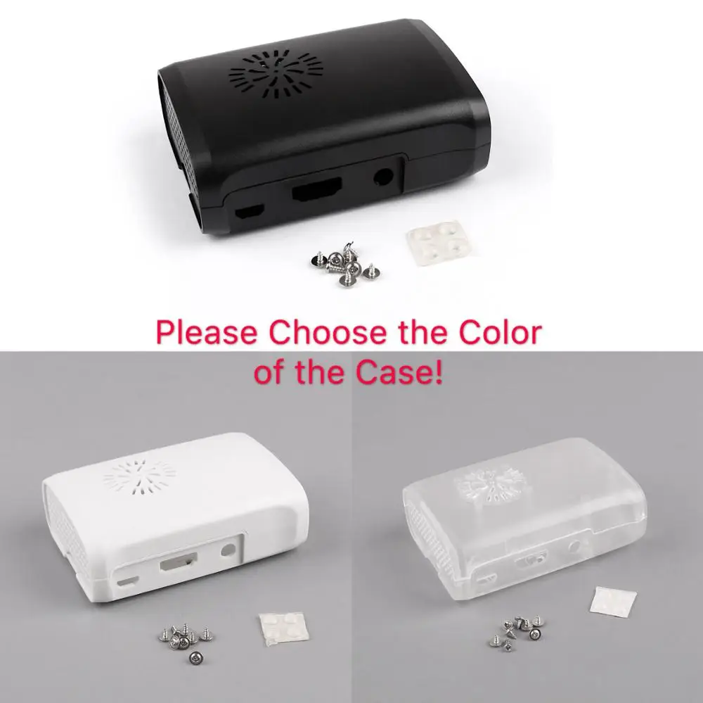 Only one case Для Raspberry Pi 3 Model B Raspberry Pi2/3 B+ ABS пластиковый чехол коробка+ кулер вентилятор+ алюминиевый радиатор для Raspberry Pi 3B 2B чехол - Цвет: Only one case