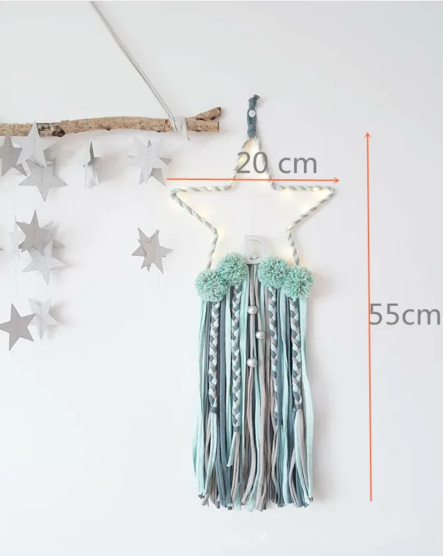 DIY ловец снов цветной декор для детской комнаты Настенные подвесные бамперы для постельных принадлежностей детский праздничный декор для детской комнаты для девочек - Цвет: 3