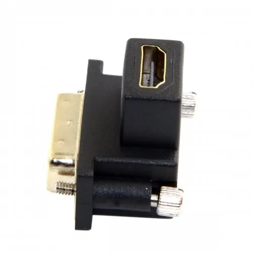 90 градусов вниз угловой DVI папа к HDMI Женский Поворотный адаптер для компьютера и