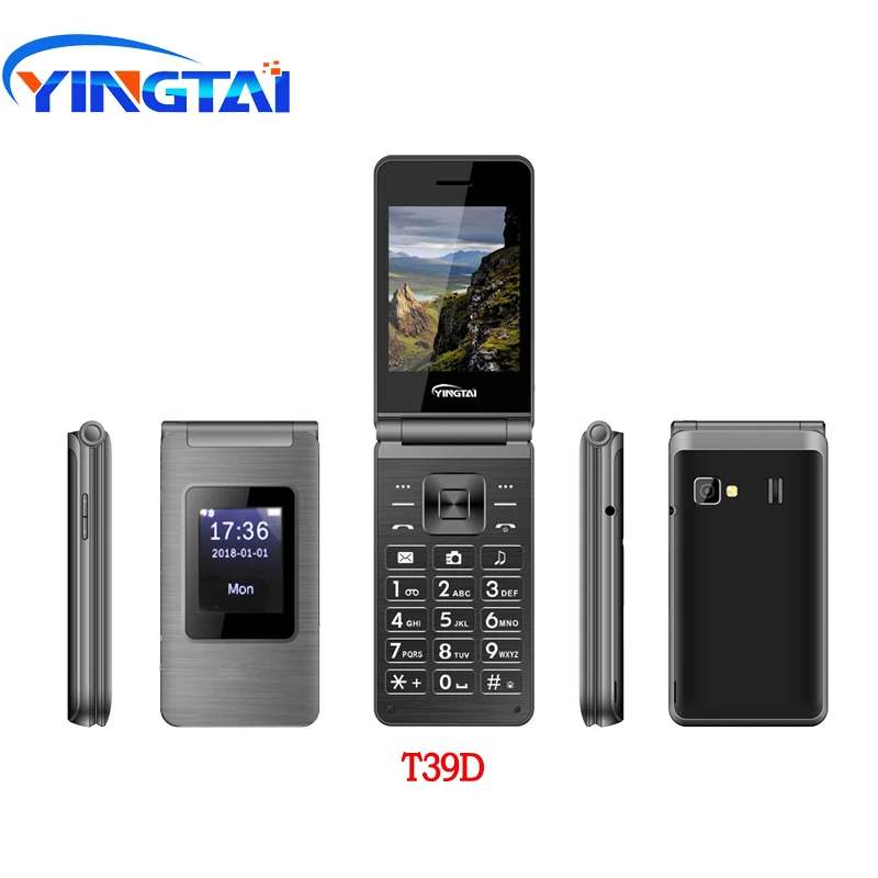 2018 функции телефона YINGTAI T39 2 8 дюйма беспроводной FM флип старший для или фонарика