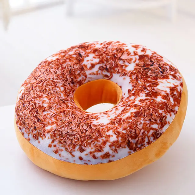 Забавный мультяшный сладкий шоколадный пончик диван и стул на заднюю панель