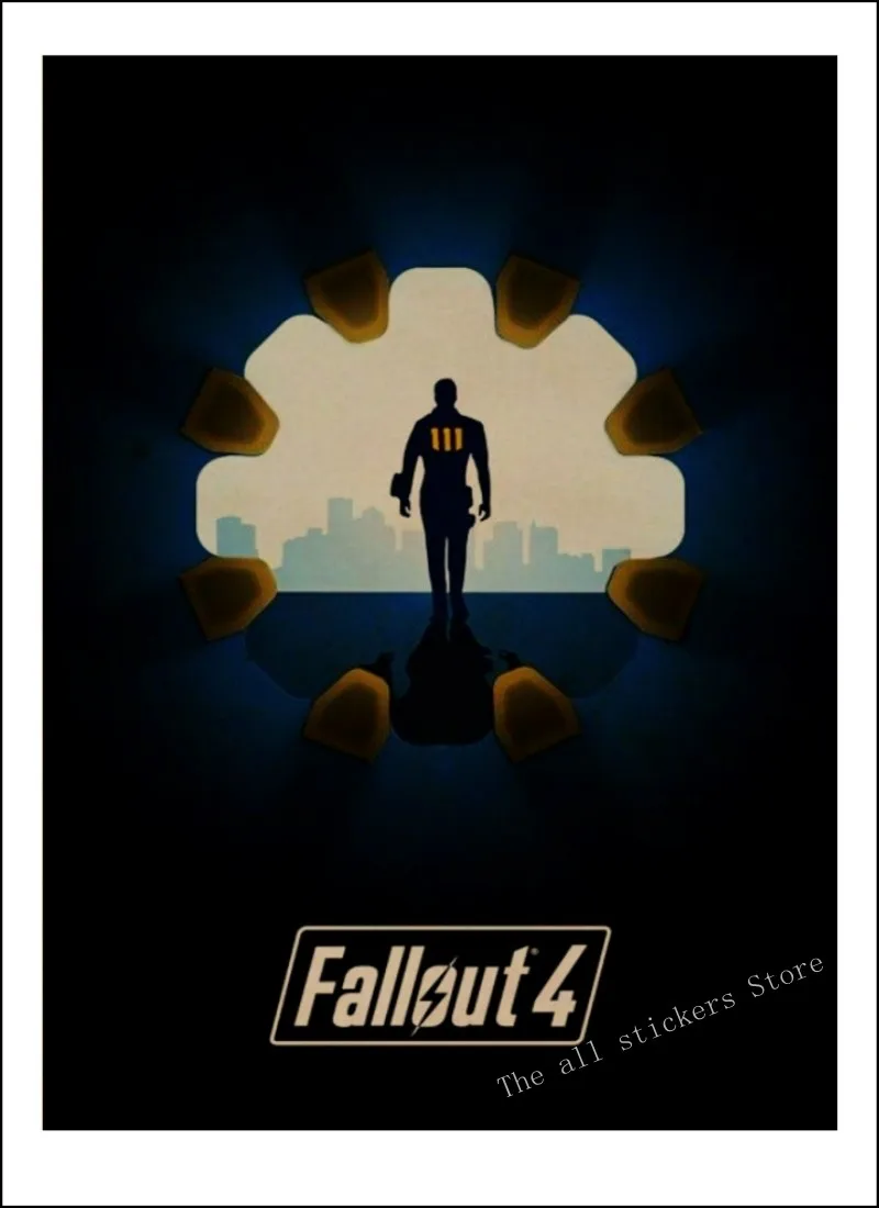 Fallout 4-DLC Nuka world. Fallout 3 4 игровой постер домашний интерьер украшение крафт-игра постер рисунок core наклейки на стену/9005 - Цвет: 12