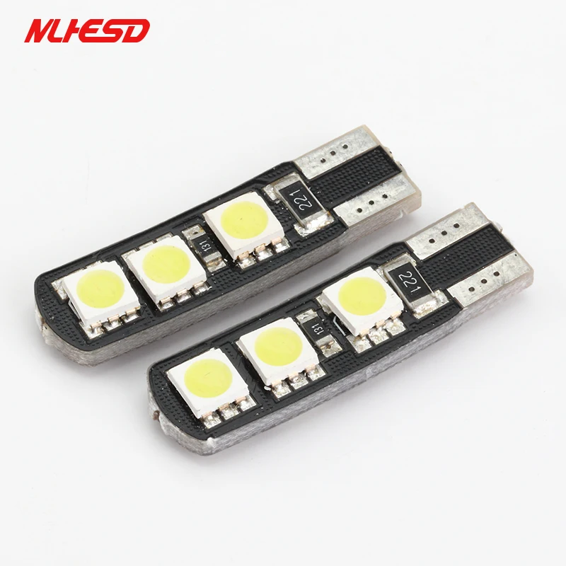 100 шт. T10 6SMD 5050 с can bus W5W 6 светодиодный DC12V никаких повреждений при нормальном