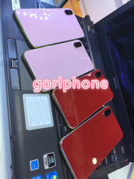 Для iphone X Розовый Красный Синий Желтый стекло Полный комплект корпус с оригинальным цветом серебристый и черный цвет металлический каркас Замена