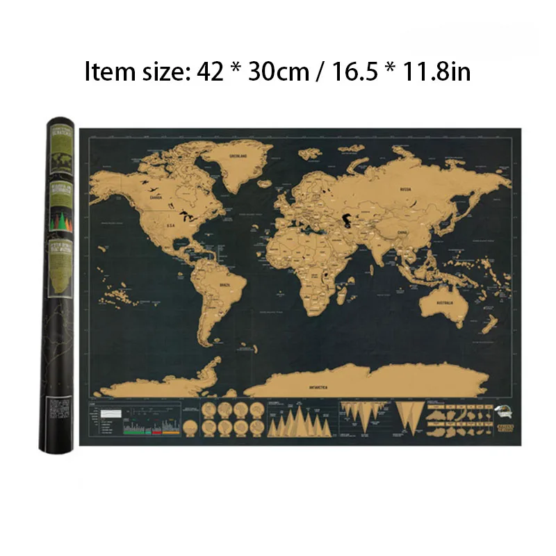 42x30 см Deluxe Erase путешествия издание карта мира скретч персонализированные путешествия царапины для карты комнаты украшения дома наклейки на стену