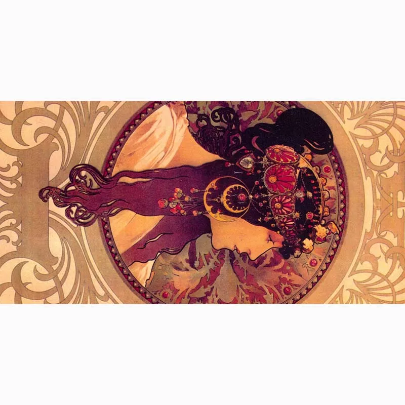 Пляжное полотенце Alphonse Mucha подгонянное из микрофибры с принтом сушка ванной
