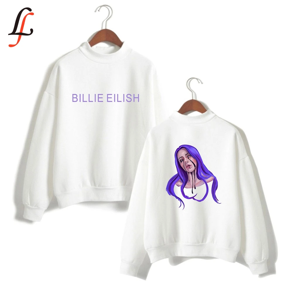 Billie Eilish водолазка толстовки Kpop Harajuku Женская одежда оверсайз хип-хоп Bangtan Одежда для мальчиков Новая мода