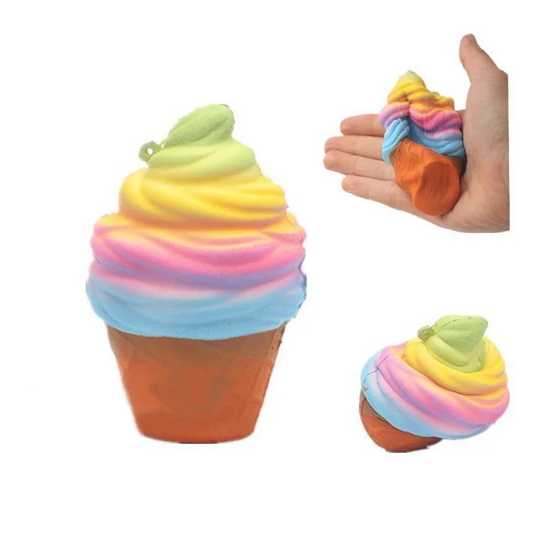 PU Slow Rebound Ice Cream Squishy Toys Anti-stress Reliever Toys Mini Kawaii Decompression Toys pu slow rebound jumbo squishy whale toys