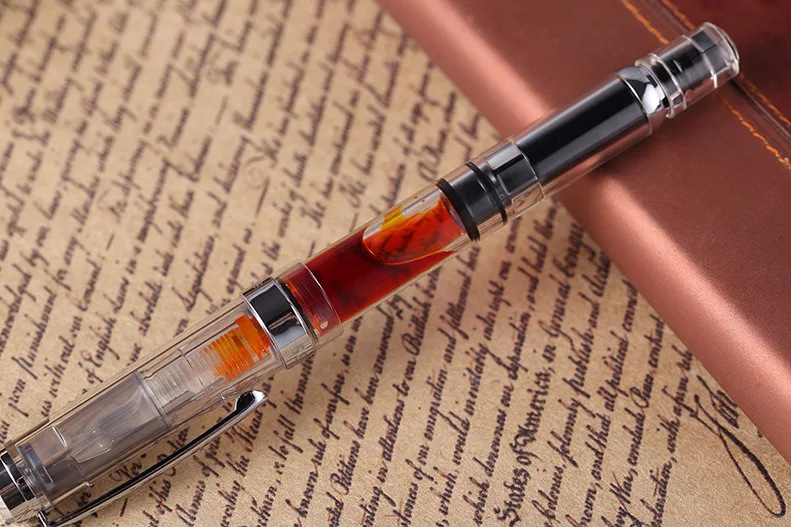 luxury 698 pistons type Resin Fountain Pen lead Office stationery 0.5 nib calligraphy ink Pens gift | Канцтовары для офиса и