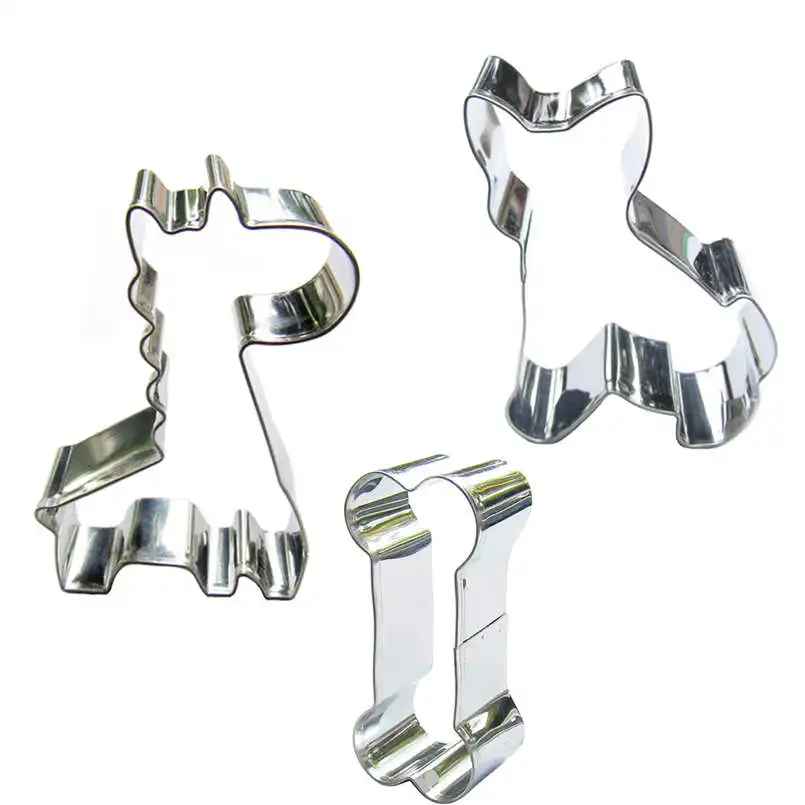 Жираф собака кости в форме 3 шт бисквитные формы для резки инструменты выпечки