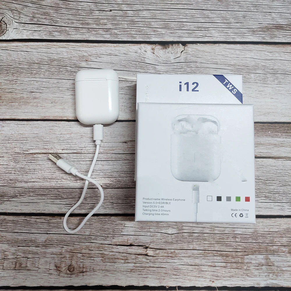 I 12 tws Bluetooth мини наушники 5,0 гарнитура беспроводная гарнитура беспроводные стерео наушники с зарядной коробкой PK tws i30 i80 lk te9
