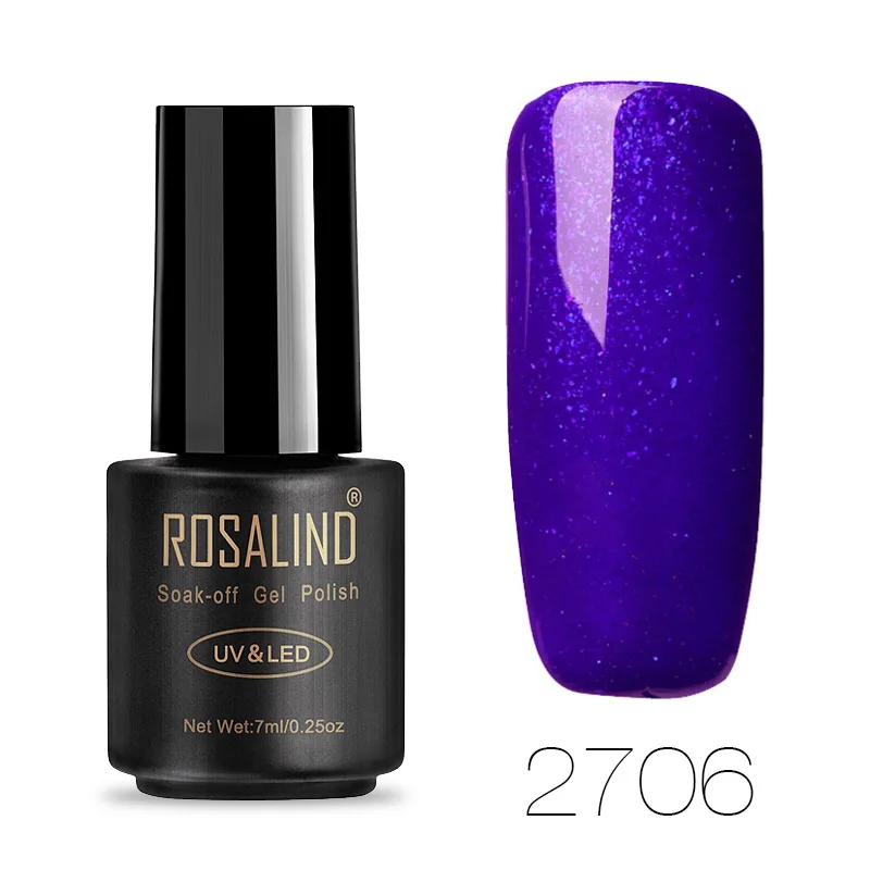 RA2706 ROSALIND гель для ногтей 7 мл чистый цвет дизайн ногтей Гибридный Vernis для наращивания ногтей Маникюр УФ замочить от гель-лака - Цвет: RA2706
