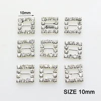 small buckles 10pcslot metal 10mm rhinestone buckle sliders for bags clear crystal ribbon buckles for wedding decoration