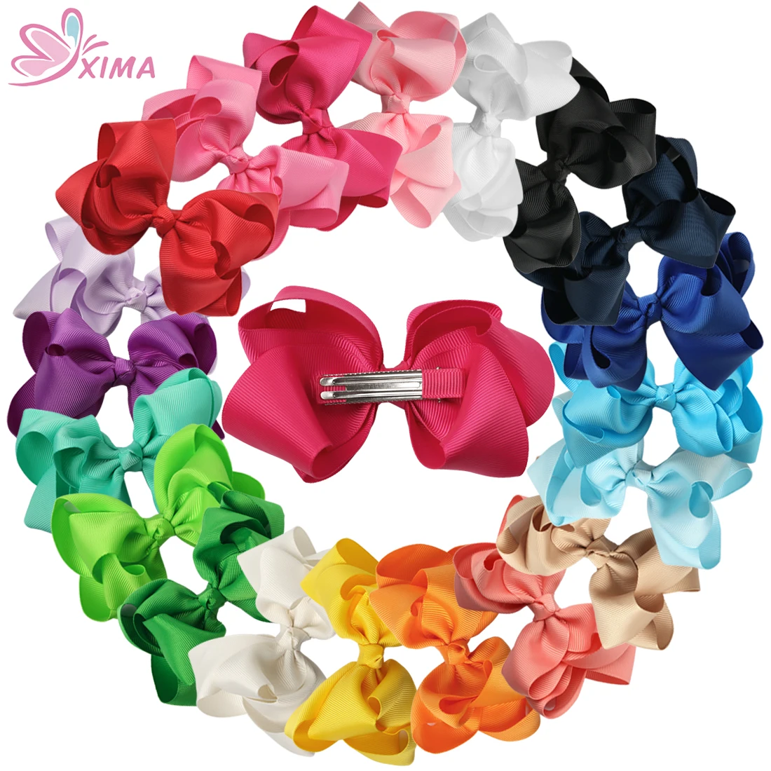 20 шт. заколки КРОКОДИЛЬЧИКИ для волос с бантом 4 дюйма|hair bows|grosgrain ribbon bowsbow for hair |